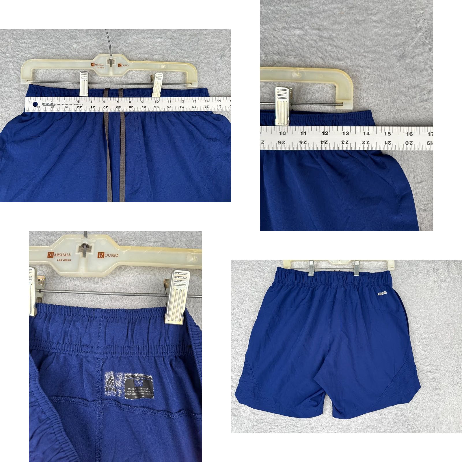 Vintage VINTAGE is not applicable; RBX Shorts Mens Large Blue X-Dri 100% Polyester Sweat Gym Run Running Drawstring Size US 33 - 8 Thumbnail