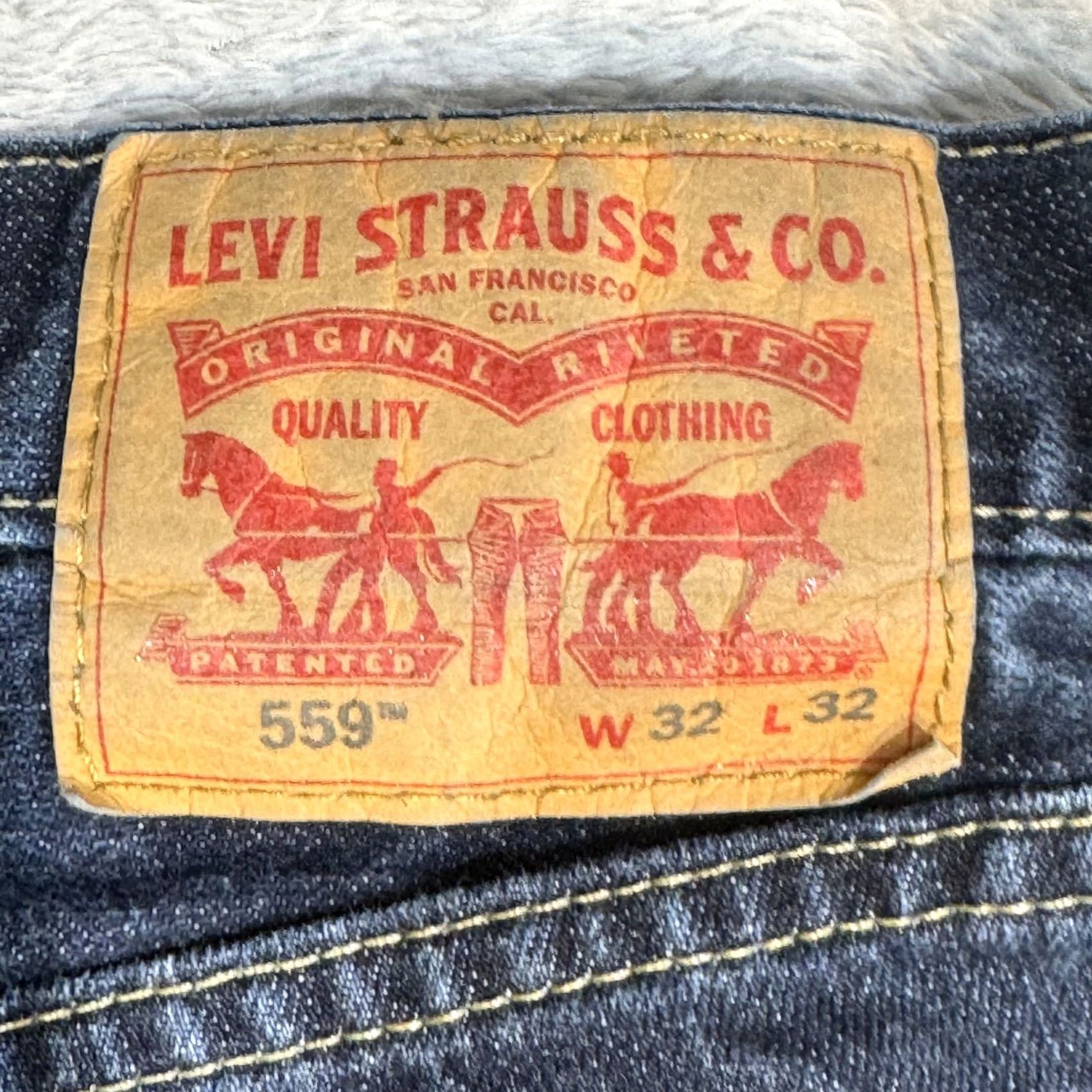 Levi's Levi's 559 Jeans Mens 32x32 Blue Straight Leg Relaxed Denim Pants 5-Pocket Classic Zip Mens Size US 32 / EU 48 - 3 Thumbnail
