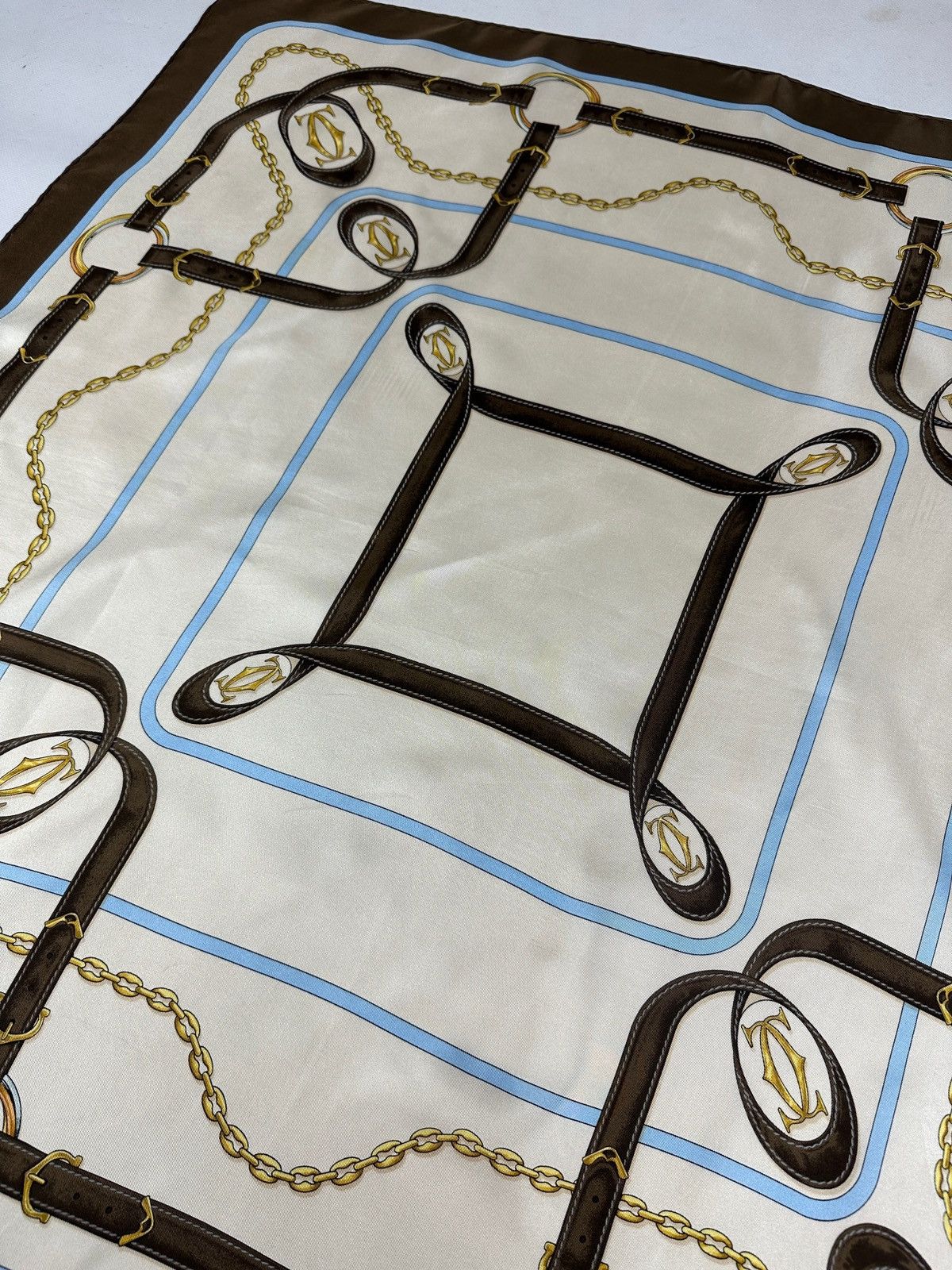Cartier Vintage Must De Cartier Silk Scarf Size ONE SIZE - 12 Thumbnail