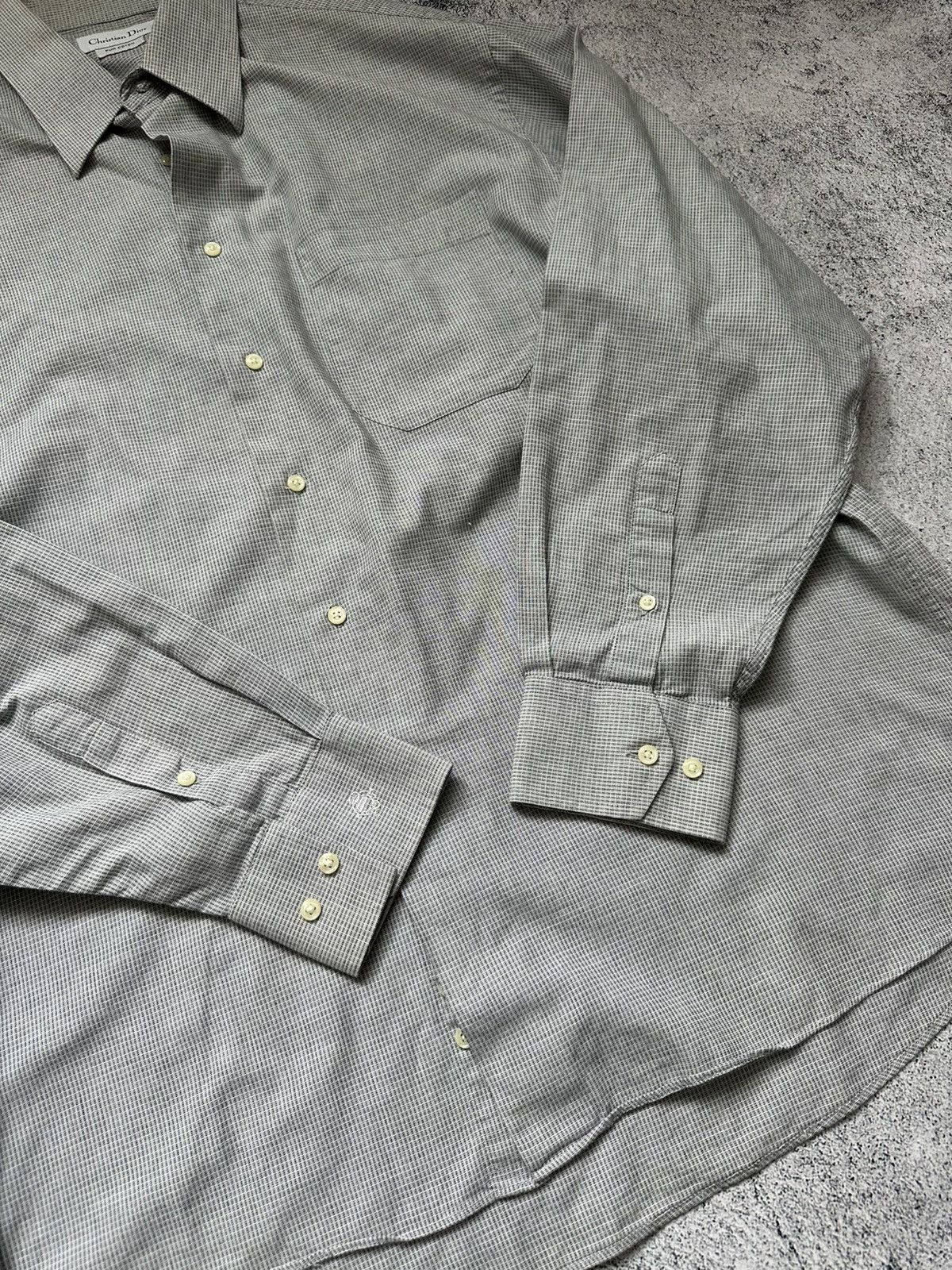 Dior Christian Dior Shirt Button Ups Gray Logo Size US XL / EU 56 / 4 - 12 Thumbnail