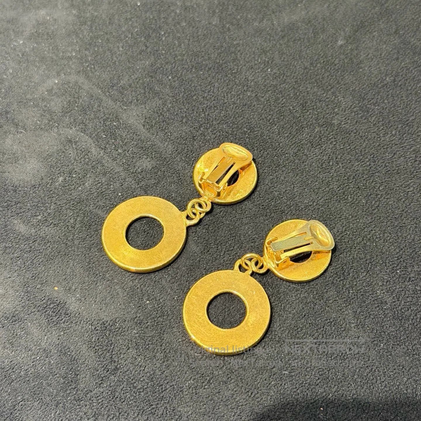 Celine Celine Gold Circle Clip-On Vintage Earrings. Size ONE SIZE - 3 Thumbnail
