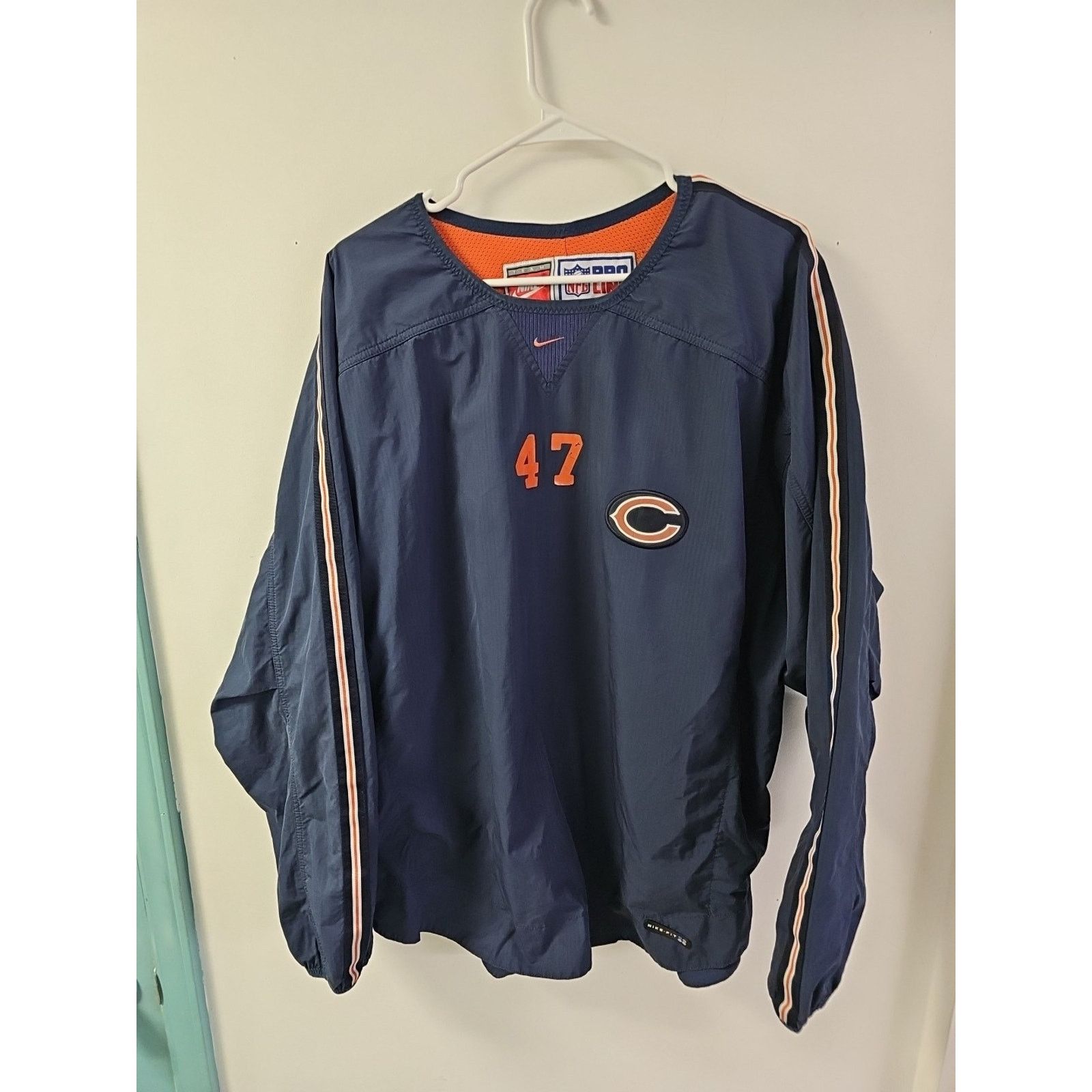 Nike Chicago Bears Nike Pro Line XL Pullover Jacket Made In USA Size US XL / EU 56 / 4 - 1 Thumbnail