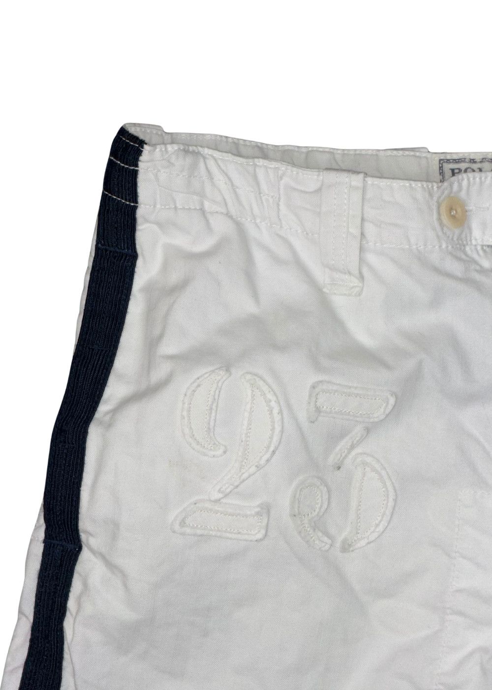 Vtg PRL Sportswear Cotton Shorts White Military Yacht Size M image 8