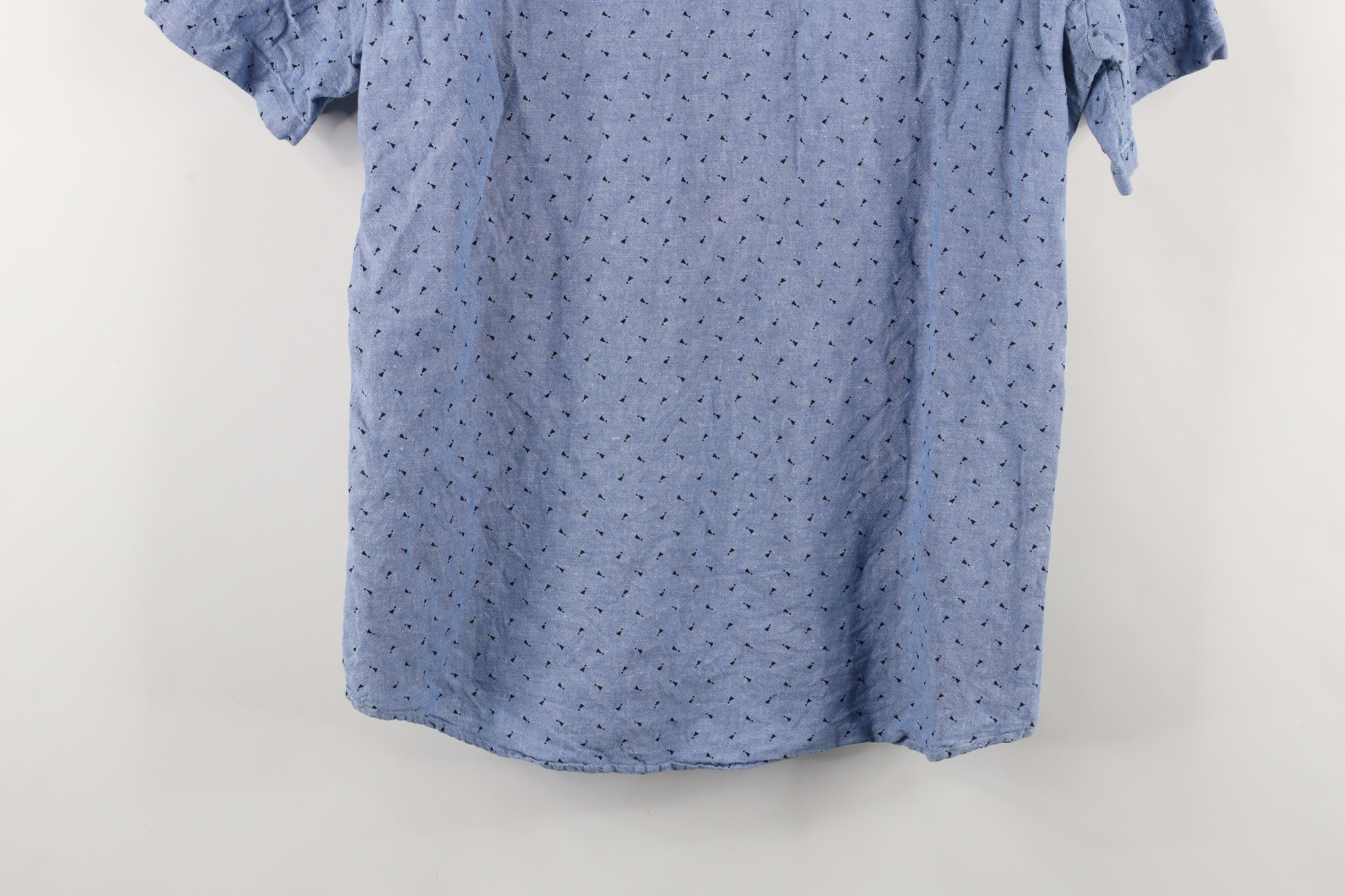 Banana Republic × Vintage Banana Republic Geometric Linen Short Sleeve Button Shirt Size US M / EU 48-50 / 2 - 14 Thumbnail