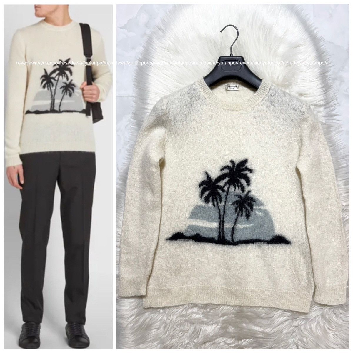 Saint Laurent Paris Saint Laurent Paris Sunset Beach Mohair Sweater Size US XL / EU 56 / 4 - 1 Thumbnail
