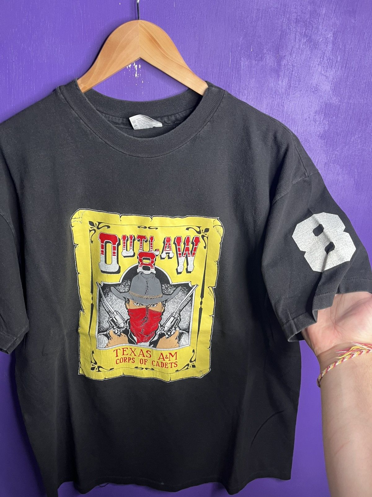 Vintage Vintage 90s Texas ATM outlaw 8 corps t-shirt Size US L / EU 52-54 / 3 - 3 Thumbnail