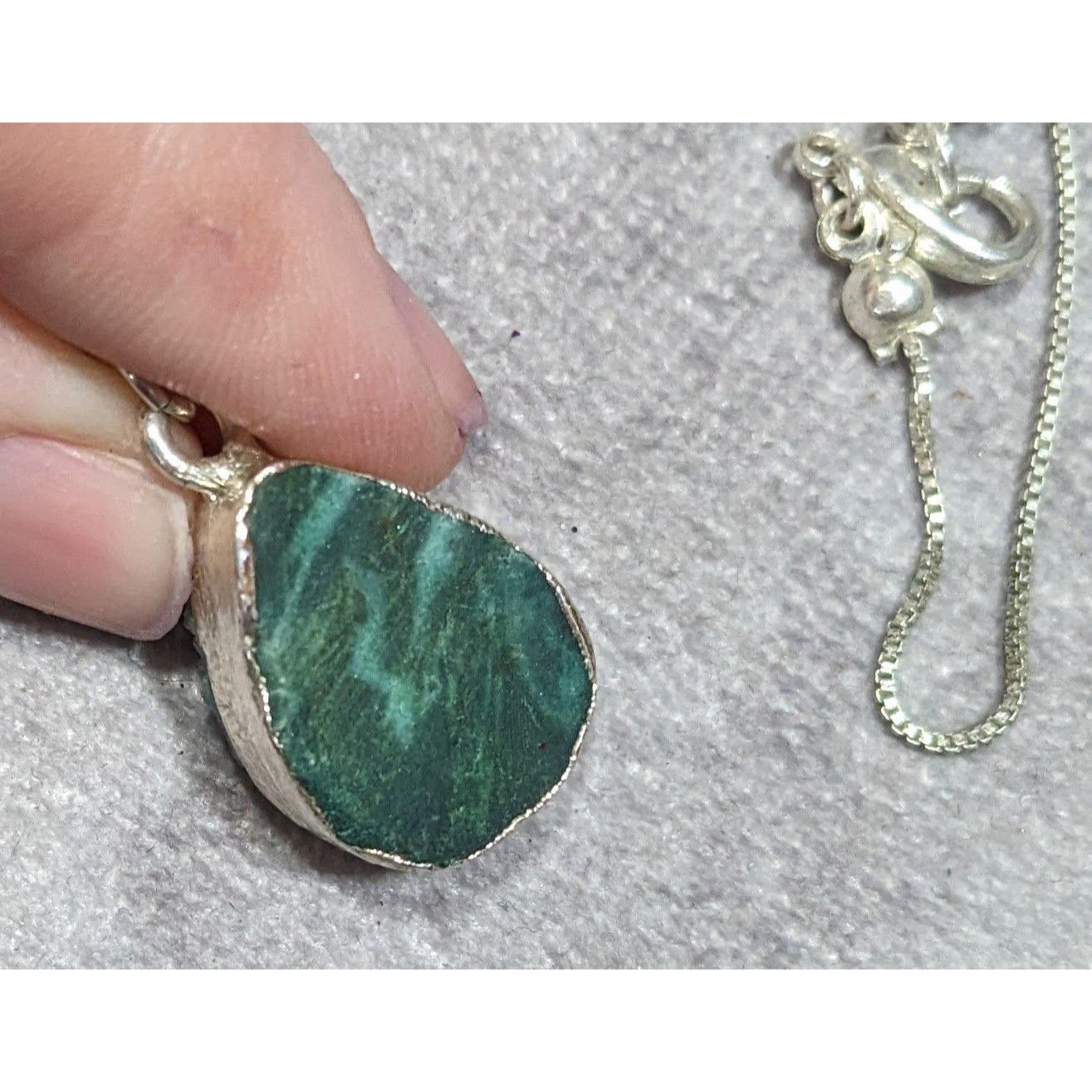 Other Mermaidcore Aqua Blue Druzy Teardrop Pendant On Silver Tone Size ONE SIZE - 5 Thumbnail