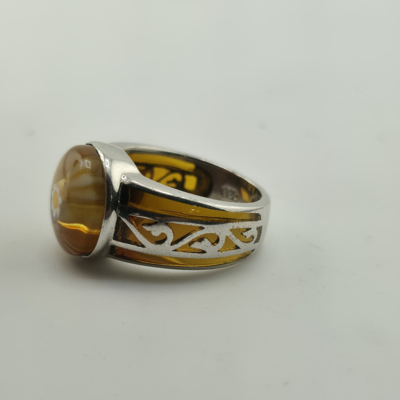 Other Alan K Sterling Silver Millefiori Murano Glass Ring 9 Italy Size ONE SIZE - 3 Thumbnail