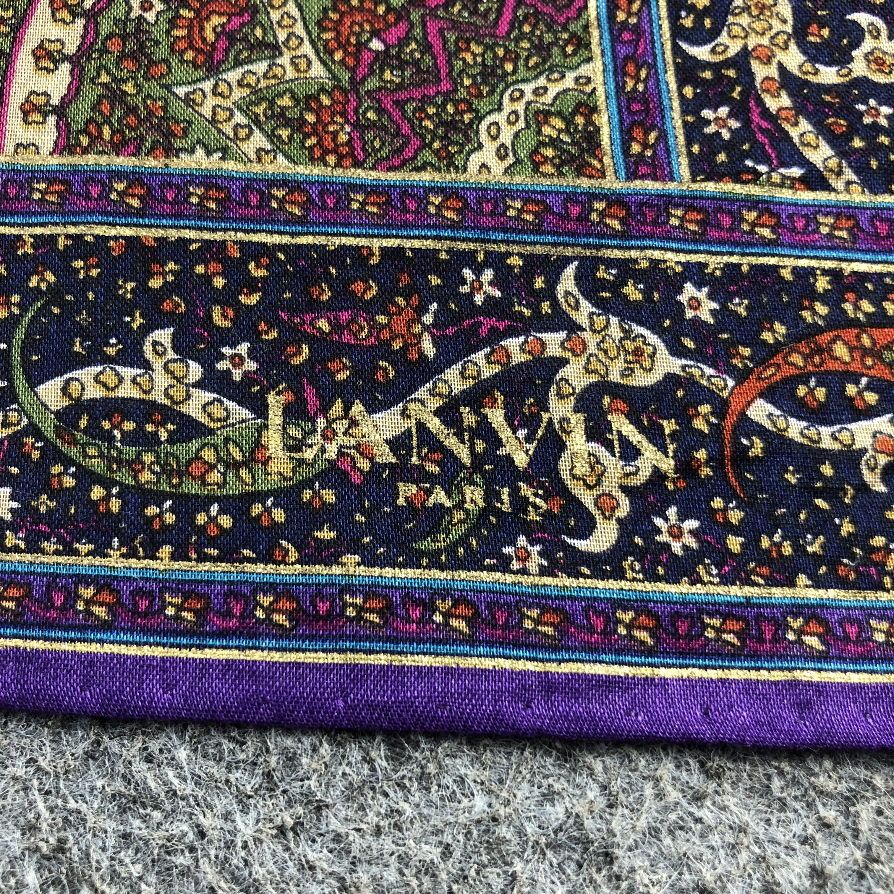 Lanvin × Vintage Lanvin Paisley Handkerchief Neckerchief Bandana H2729 Size ONE SIZE - 4 Thumbnail