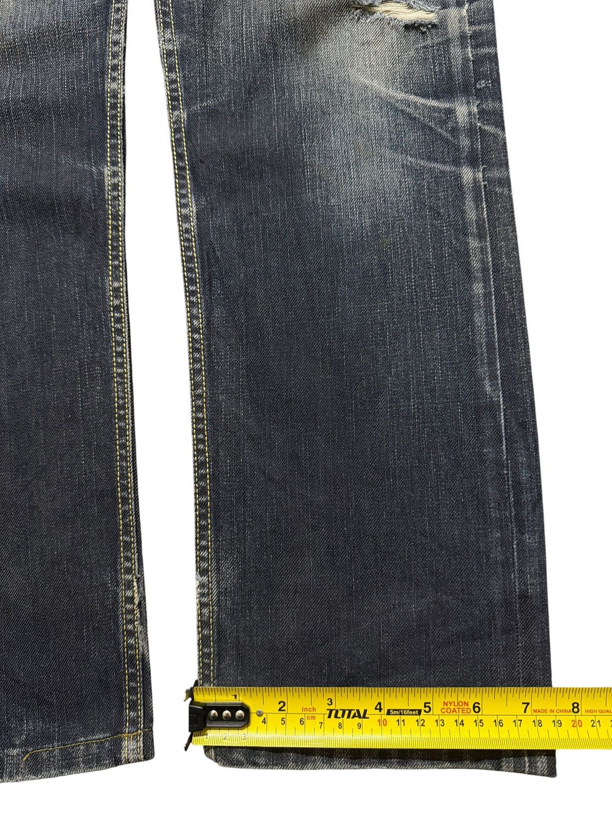 Diesel Vintage 90s Diesel Industry Blue Faded Wash Distress Jeans Size US 31 - 12 Thumbnail