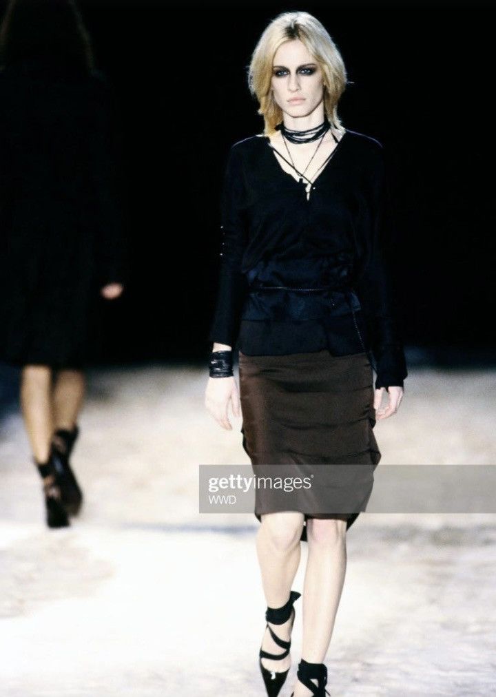 Gucci F/W 2002 Runway Tom Ford for Gucci era lace up silk blouse Size S / US 4 / IT 40 - 5 Thumbnail