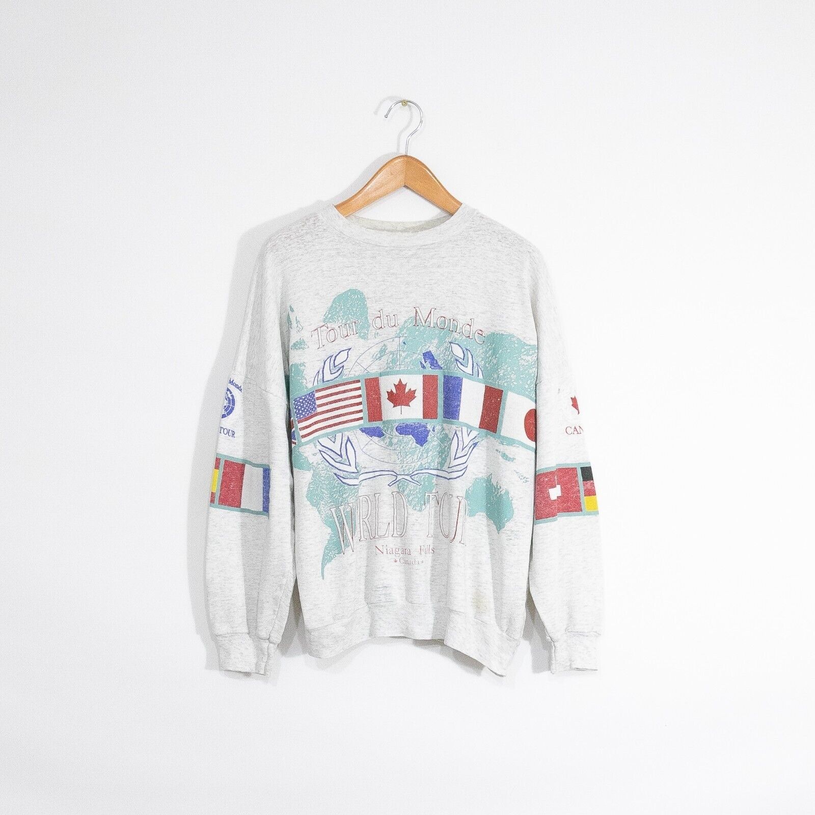 Vintage Vintage 90s Niagara Falls Sweatshirt XL - Thin Lightweight Size US XL / EU 56 / 4 - 1 Thumbnail