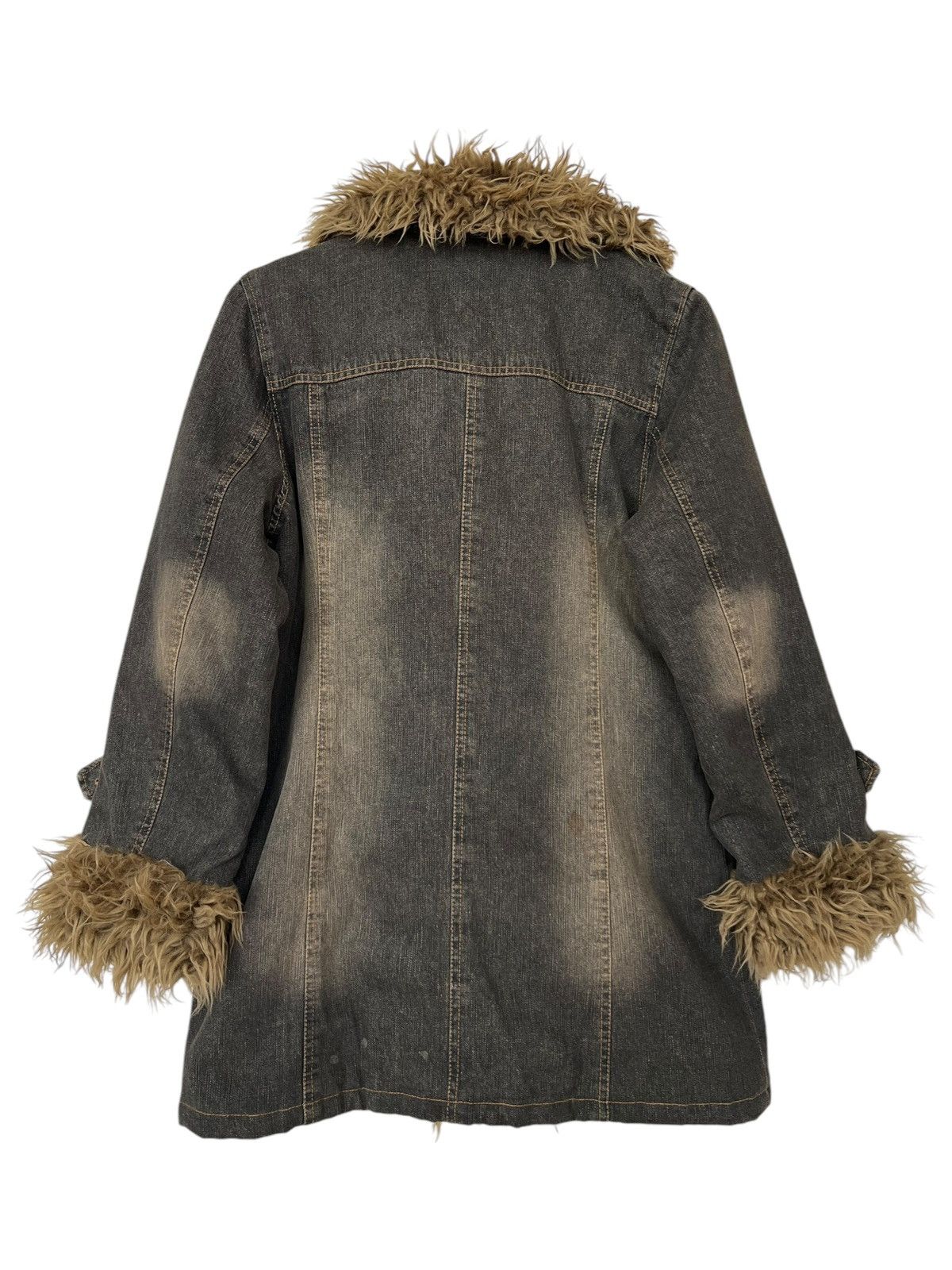 Vintage Castanet Japan Mudwash Gothic Fur Denim Jacket Size US S / EU 44-46 / 1 - 3 Thumbnail