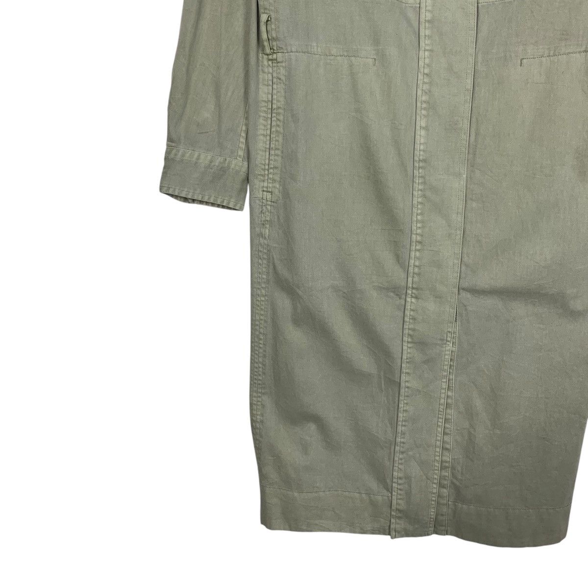 Lemaire × Uniqlo Uniqlo X LEMAIRE Faded Green Long Coat Jacket #2729-C123 Size US L / EU 52-54 / 3 - 4 Thumbnail