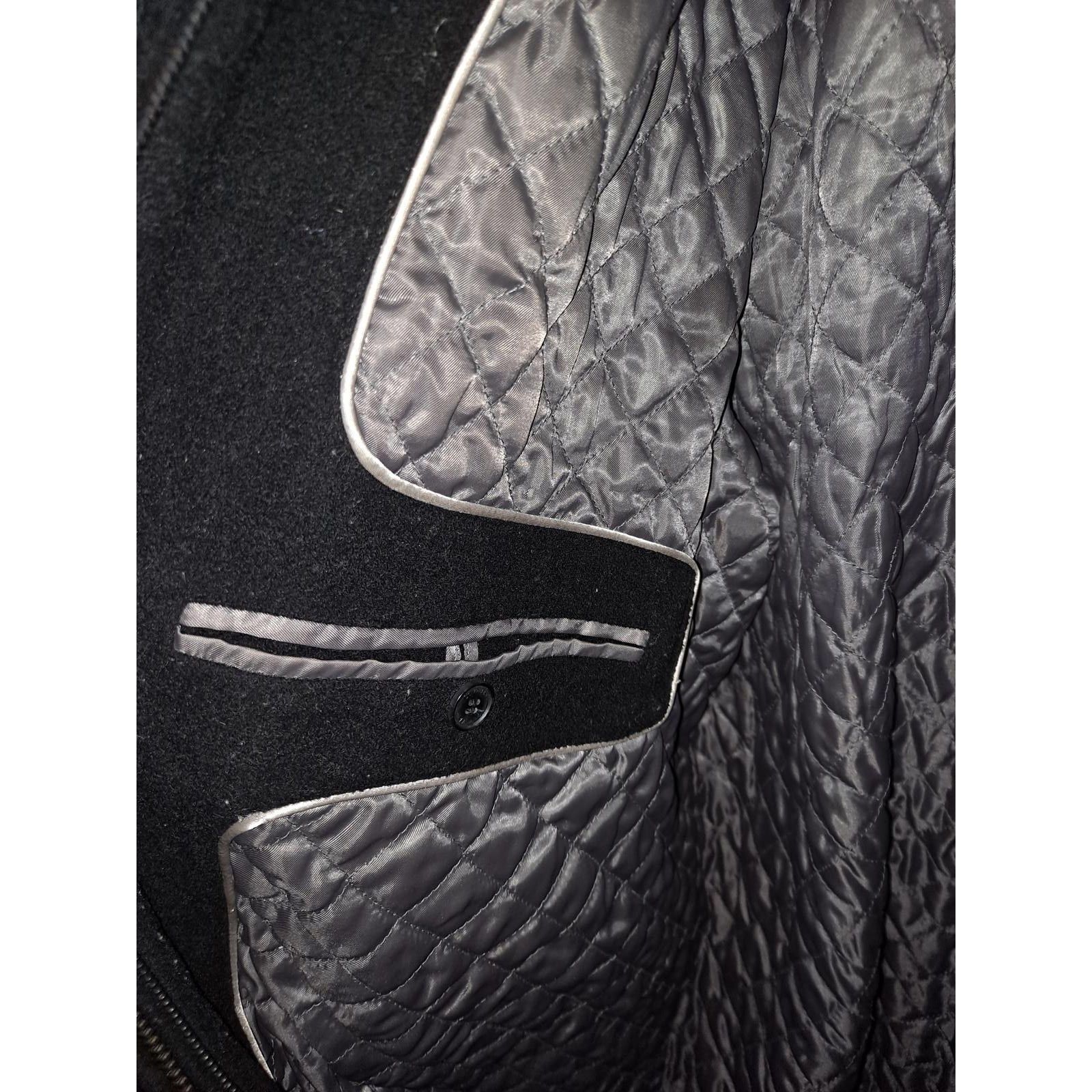 Calvin Klein Calvin Klein Overcoat Wool Blend Black with 2 Front 2 Zipper Size US XL / EU 56 / 4 - 4 Thumbnail