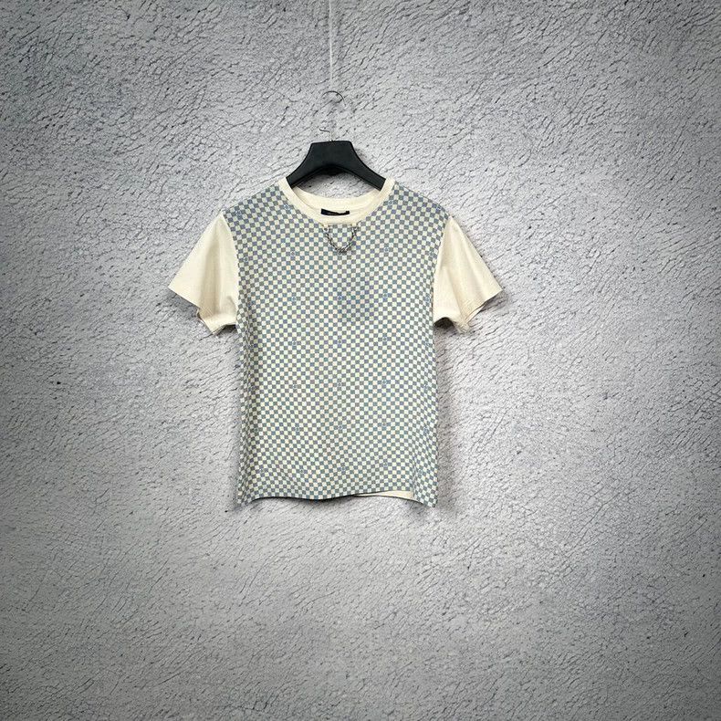 Louis Vuitton Louis Vuitton Checkerboard check round neck short sleeve T- Size S / US 4 / IT 40 - 1 Thumbnail