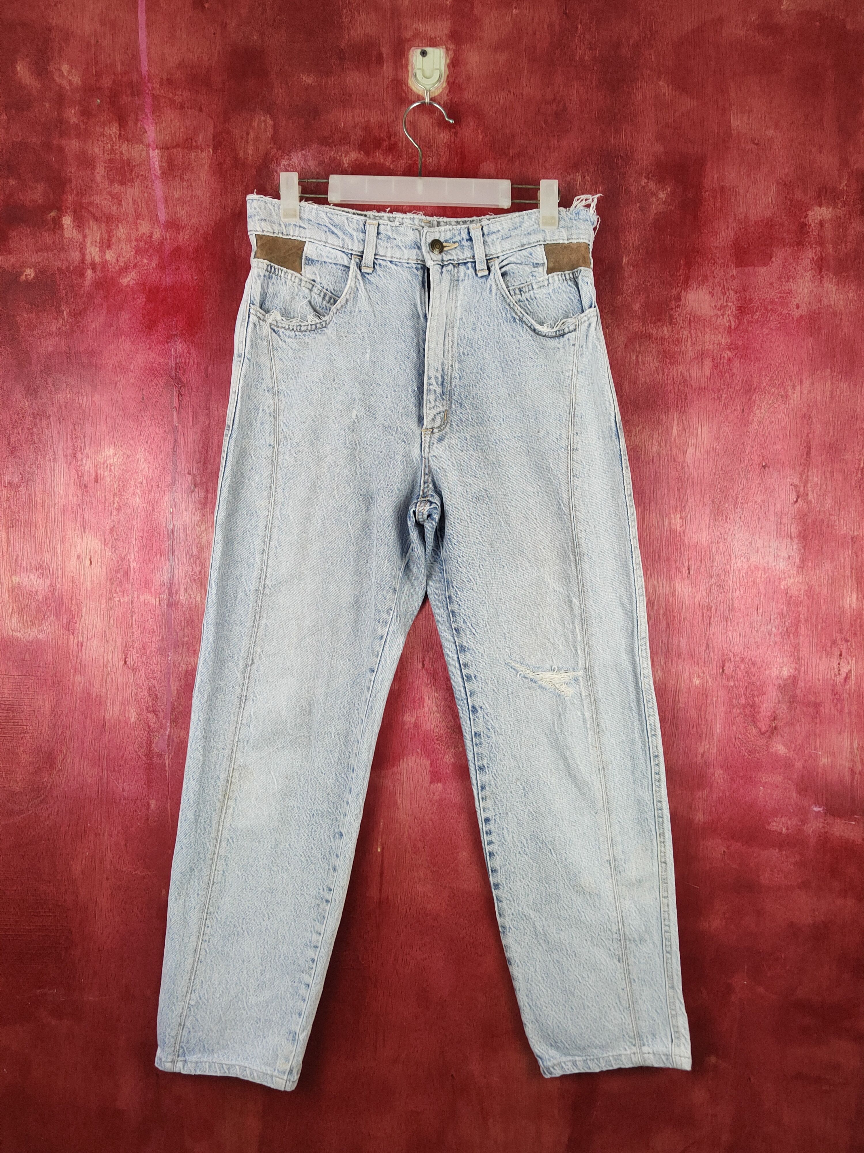 Vintage Wrangler Blue Faded Distressed Ripped Jeans #S1664 Size US 30 / EU 46 - 1 Thumbnail