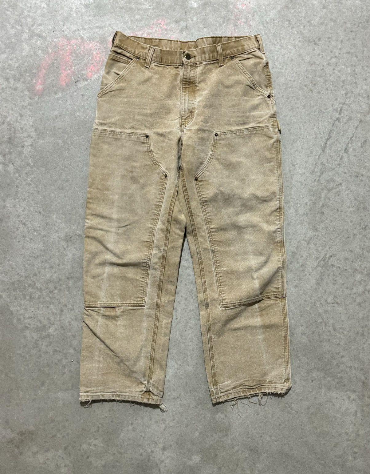 Carhartt × Vintage Carhartt Double Knee Carpenter Jeans 35X32 Size US 35 - 1 Thumbnail