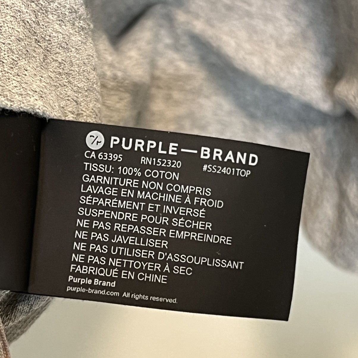 Purple Brand Purple Brand Distressed Logo Long sleeve Grey Size US XL / EU 56 / 4 - 9 Thumbnail