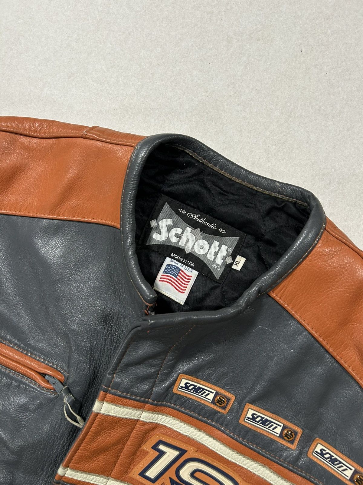 Harley Davidson × Schott × Vintage VERY RARE LEATHER JAKET SCHOTT Size US XL / EU 56 / 4 - 6 Thumbnail