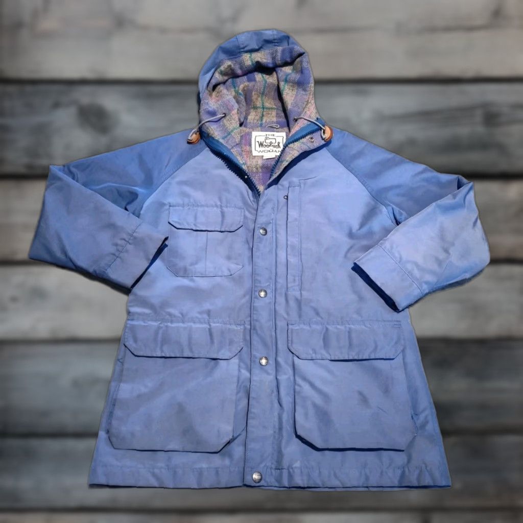 Vintage VINTAGE Woolrich Women's Coat Long Jacket S Blue Wool Lined 1980s Fall Winter Casual Size S / US 4 / IT 40 - 1 Thumbnail