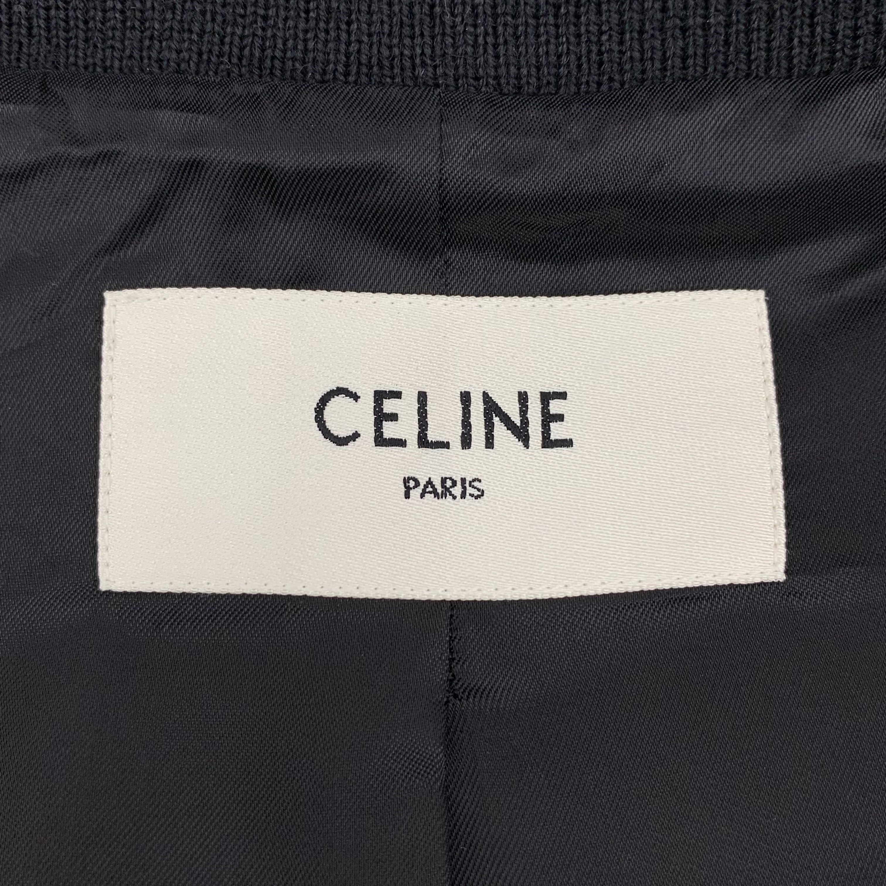 Celine Celine Striped Flocked Wool Jacket (46) Size US S / EU 44-46 / 1 - 5 Thumbnail