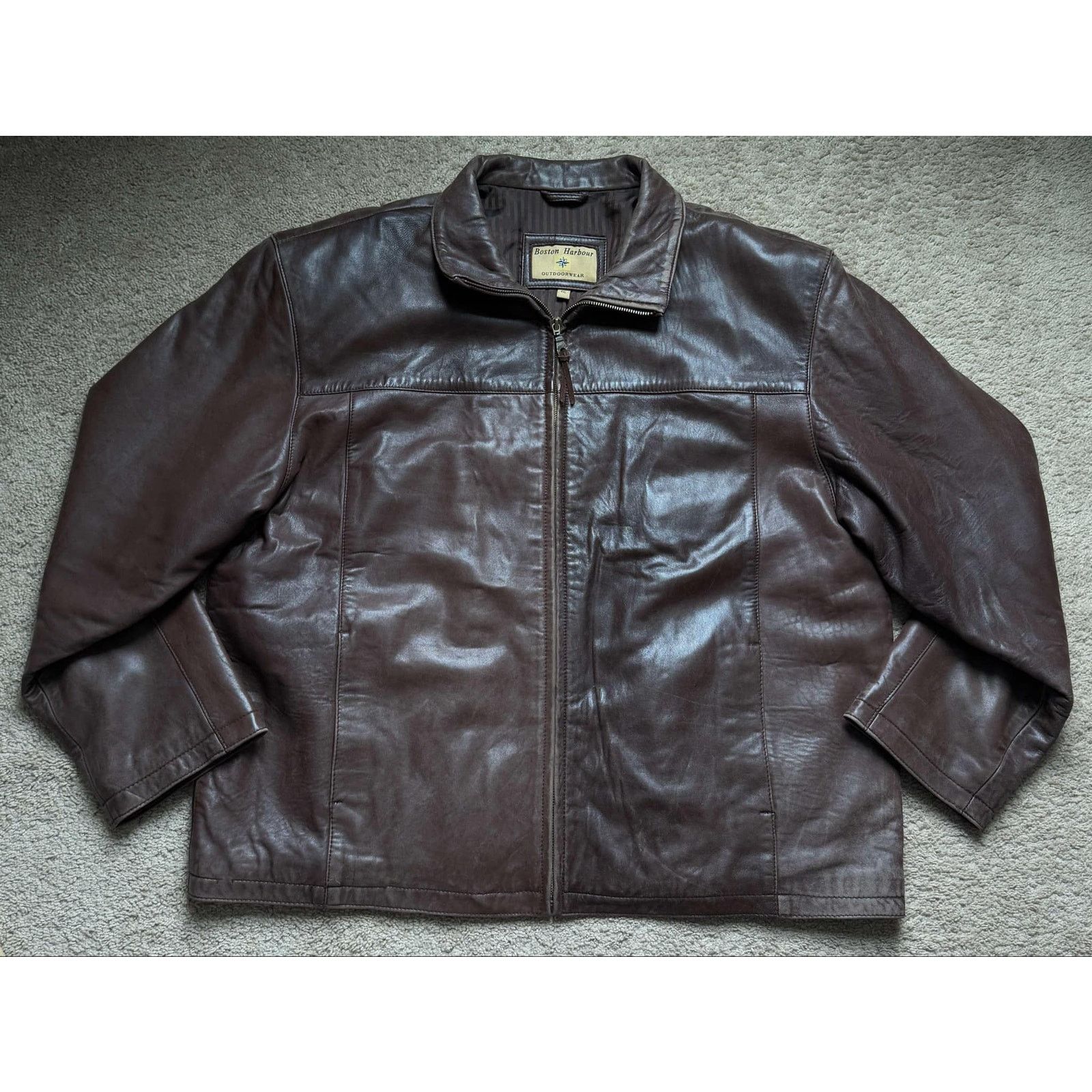 Other Boston Harbour Outdoor Genuine Leather Jacket Brown Mens XXL Size US XXL / EU 58 / 5 - 2 Thumbnail