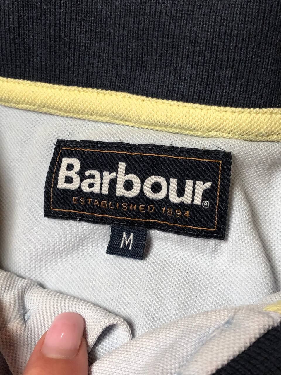 Barbour × Vintage Vintage Barbour Luxury Designer Polo Rugby Shirt Size US M / EU 48-50 / 2 - 2 Thumbnail