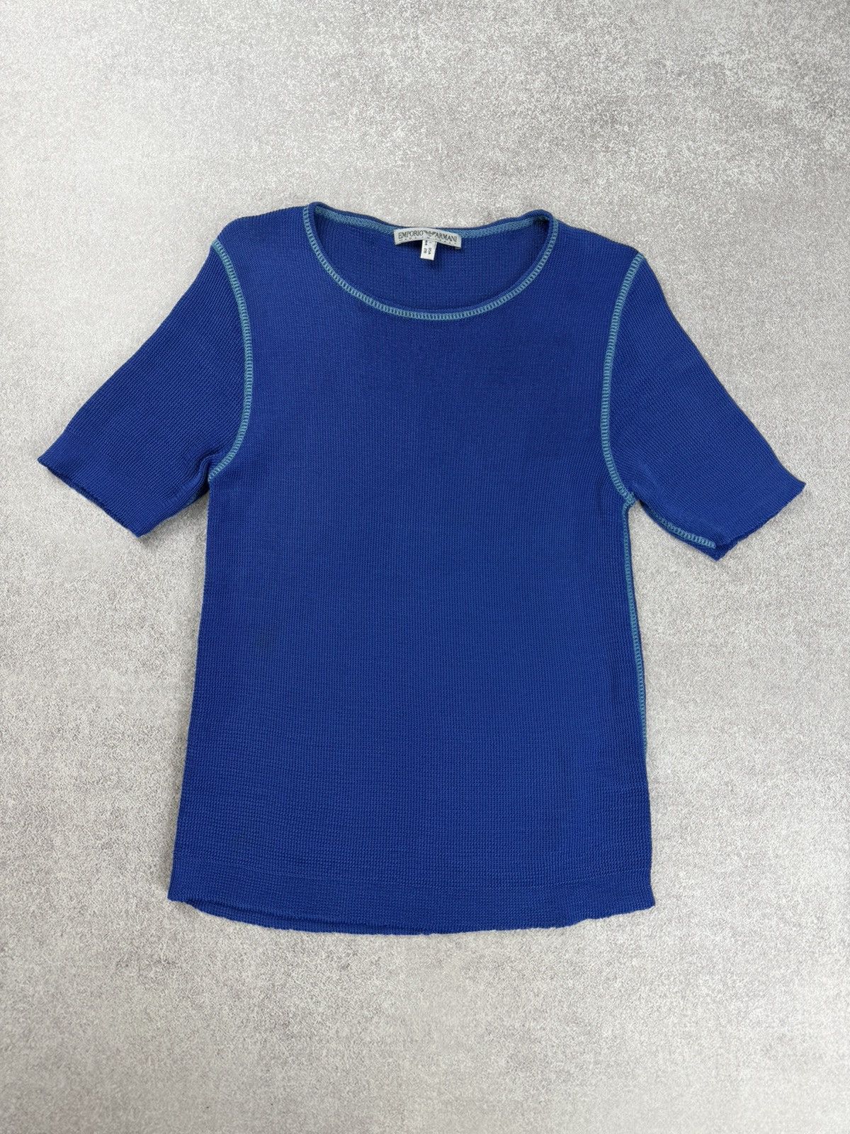 Emporio Armani Vintage Emporio Armani Blue T-Shirt Women’s Size 44 Size M / US 6-8 / IT 42-44 - 1 Thumbnail