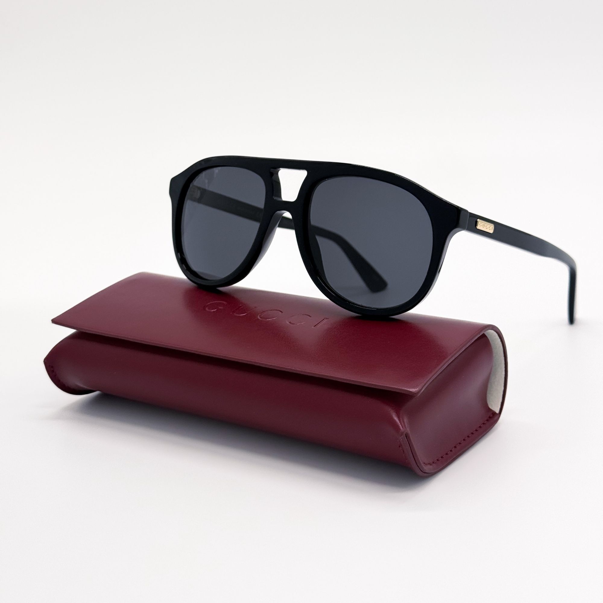 Gucci NEW GUCCI SUNGLASSES GG1320S 004 BLACK AVIATOR UNISEX GUCCI Size ONE SIZE - 1 Thumbnail