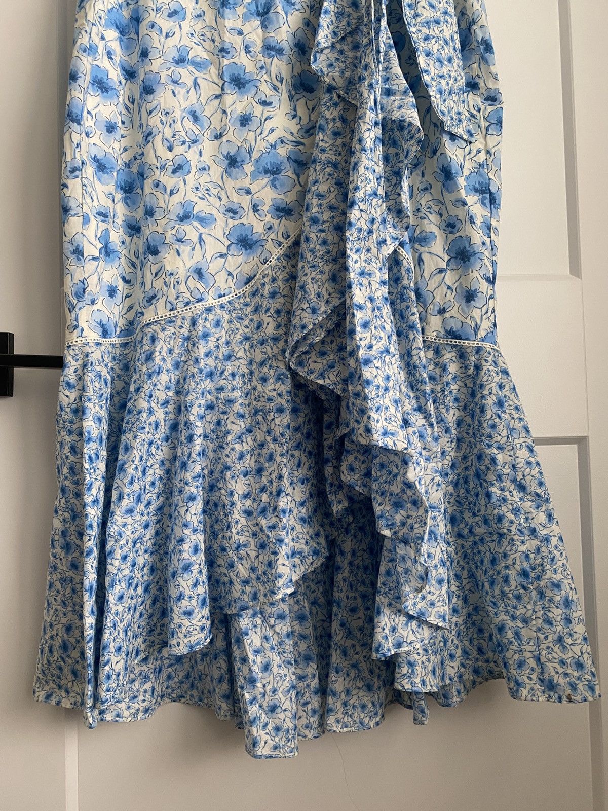 Other Maison Tara Sleeveless Mixed Bluebell Print Wrap Maxi Dress Size XL / US 12-14 / IT 48-50 - 3 Thumbnail