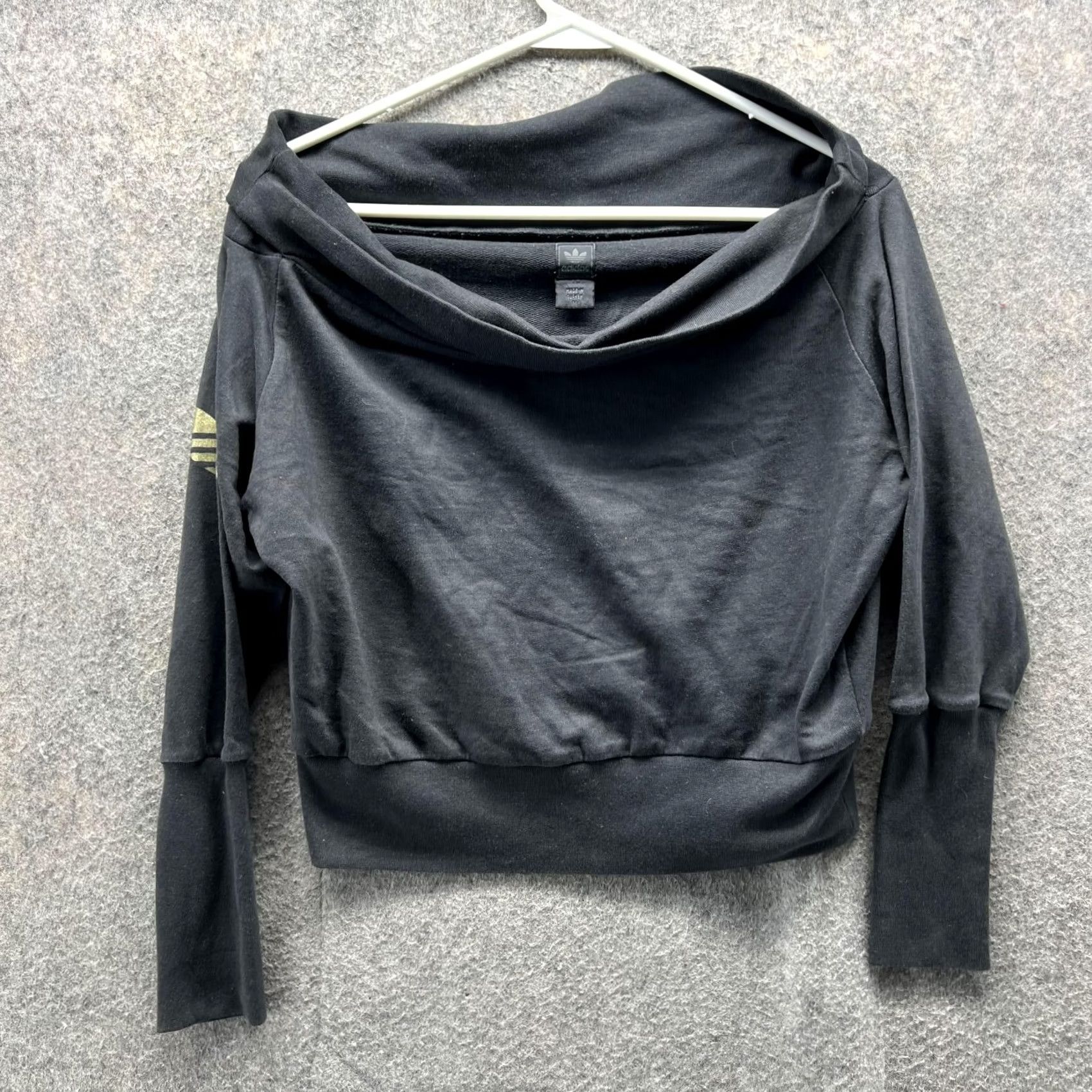 Adidas Adidas Sweater Women Medium Gray Pullover Fleece Trefoil Logo Cowl Casual All Seasons Long Sleeve Size M / US 6-8 / IT 42-44 - 2 Thumbnail