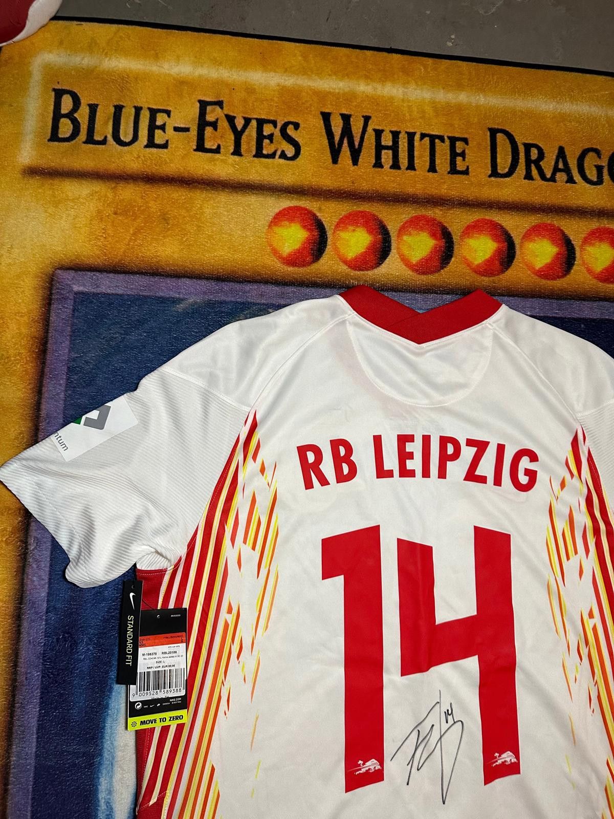 Nike Autographed RB Leipzig 2023 Soccer Jersey #14 Adams Size ONE SIZE - 5 Thumbnail
