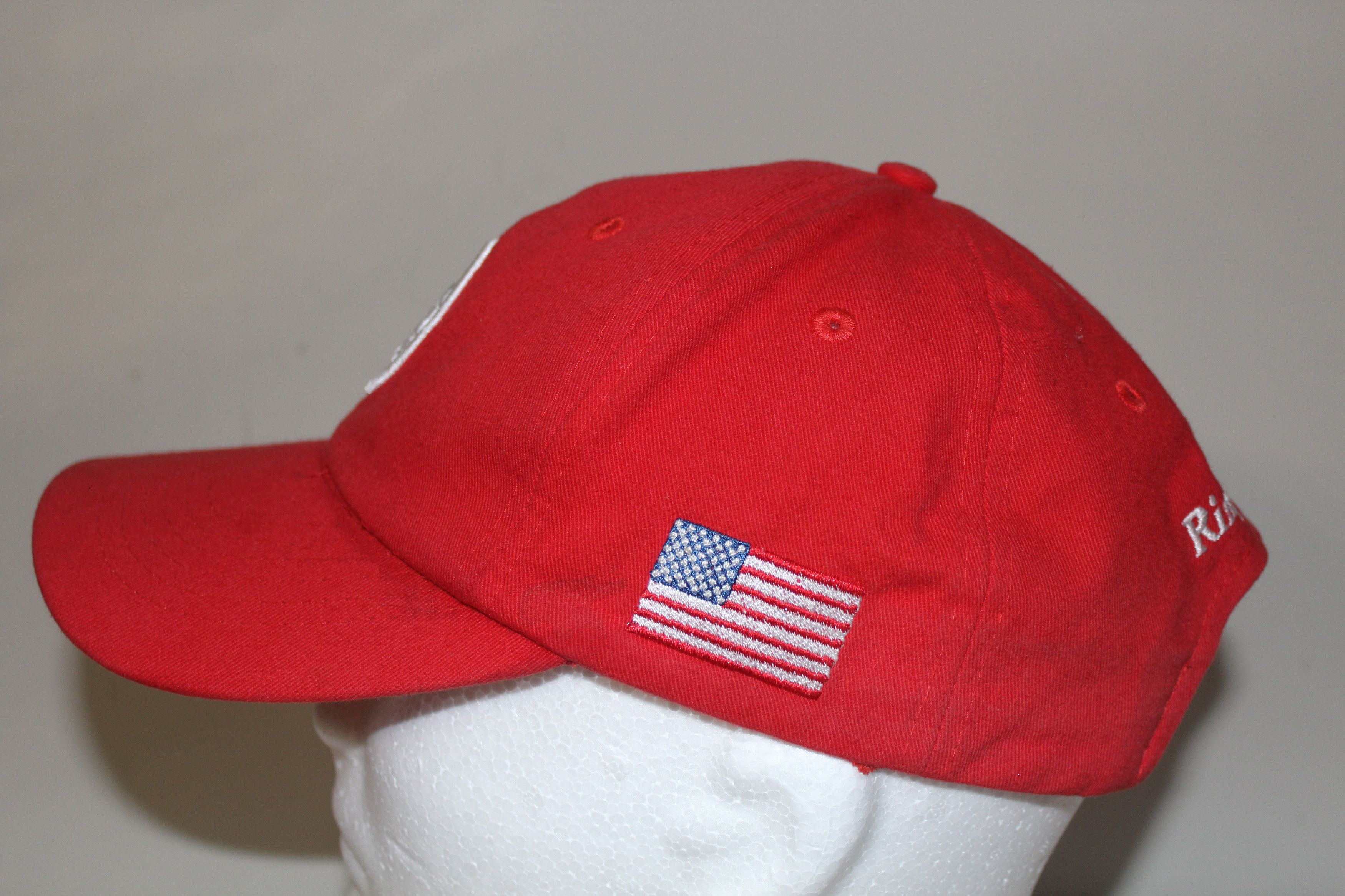 Other Ring's End Adult Adjustable Strap Baseball Cap Hat Red Size ONE SIZE - 5 Thumbnail