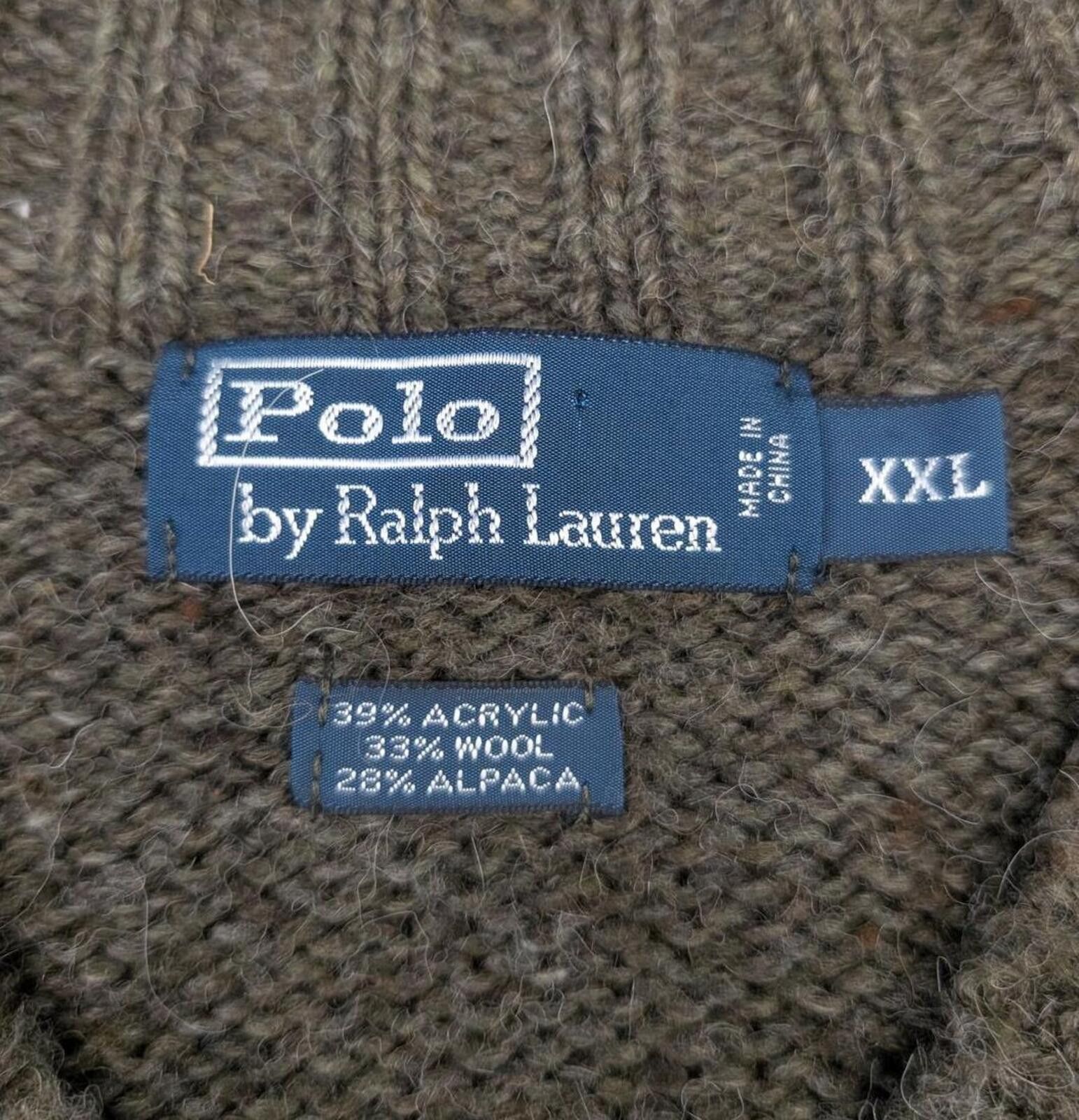 Polo Ralph Lauren Vintage Polo Ralph Lauren Alpaca Wool Blend Brown Sweater Size US XXL / EU 58 / 5 - 2 Thumbnail