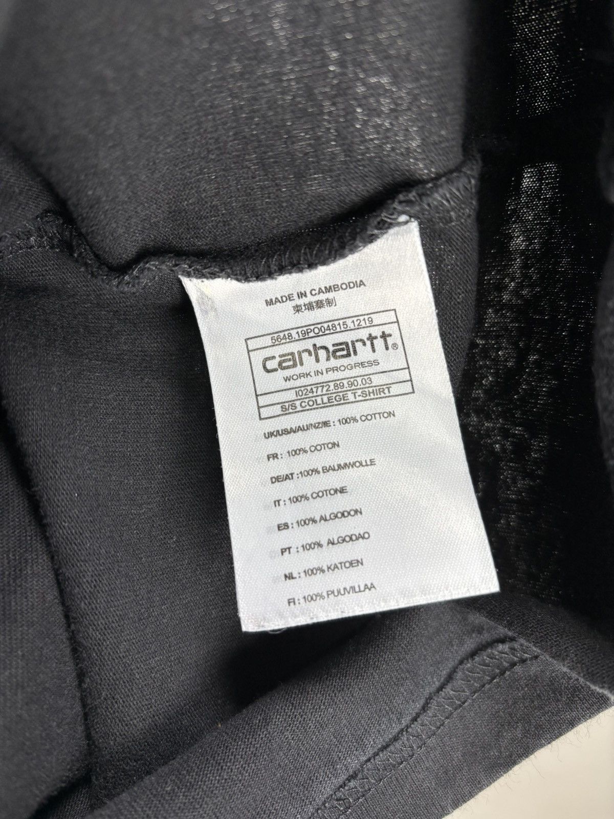 Carhartt Mens t shirt Carhartt Size M Color Black Size US M / EU 48-50 / 2 - 8 Thumbnail