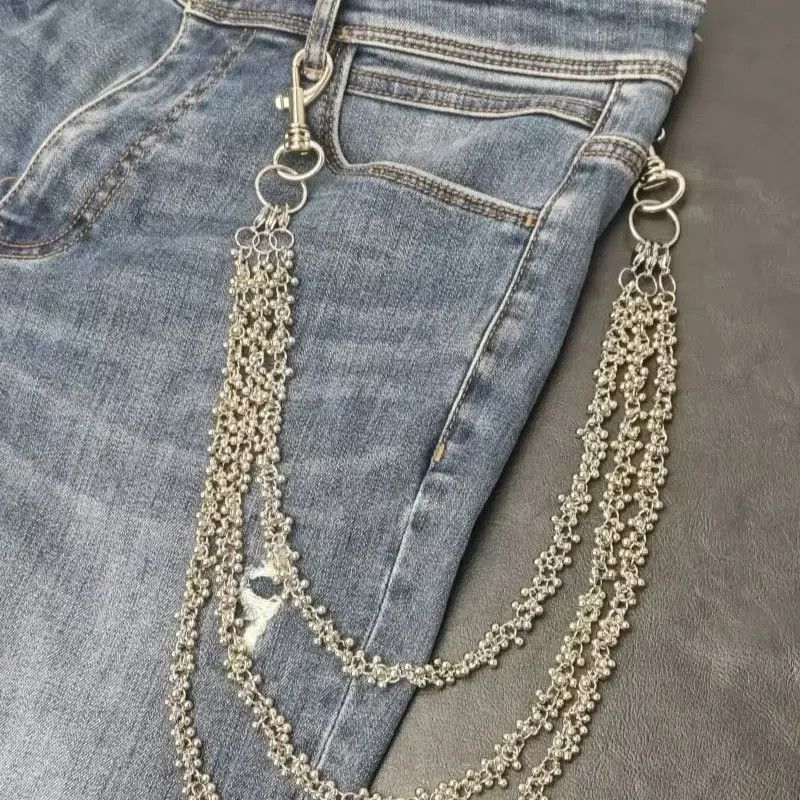 Jewelry Bead Flower Three Tier Silvery Pants Chain Size ONE SIZE - 1 Thumbnail