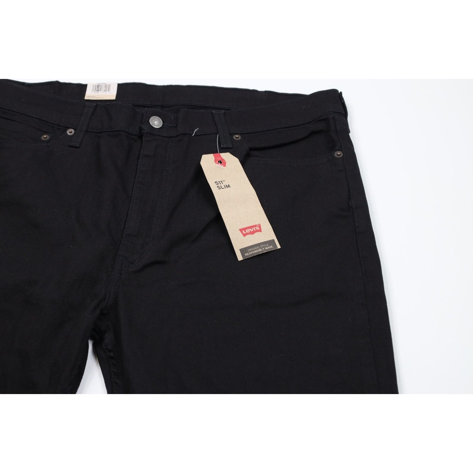 Levi's New Levis 511 Stretch Slim Fit Denim Jeans Black Size US 38 / EU 54 - 6 Thumbnail