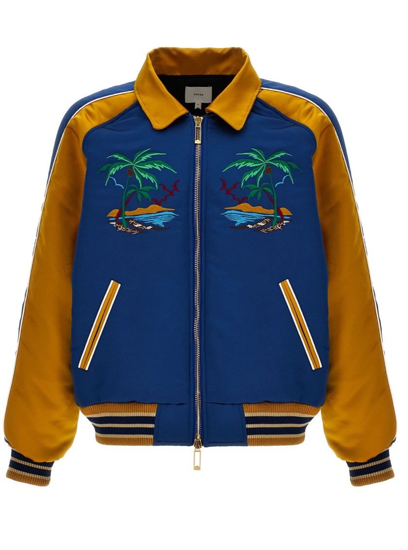 Rhude RHUDE PALM EAGLES SOUVENIER JACKET NAVY&MUSTARD YELLOW SizeL Size US L / EU 52-54 / 3 - 1 Thumbnail