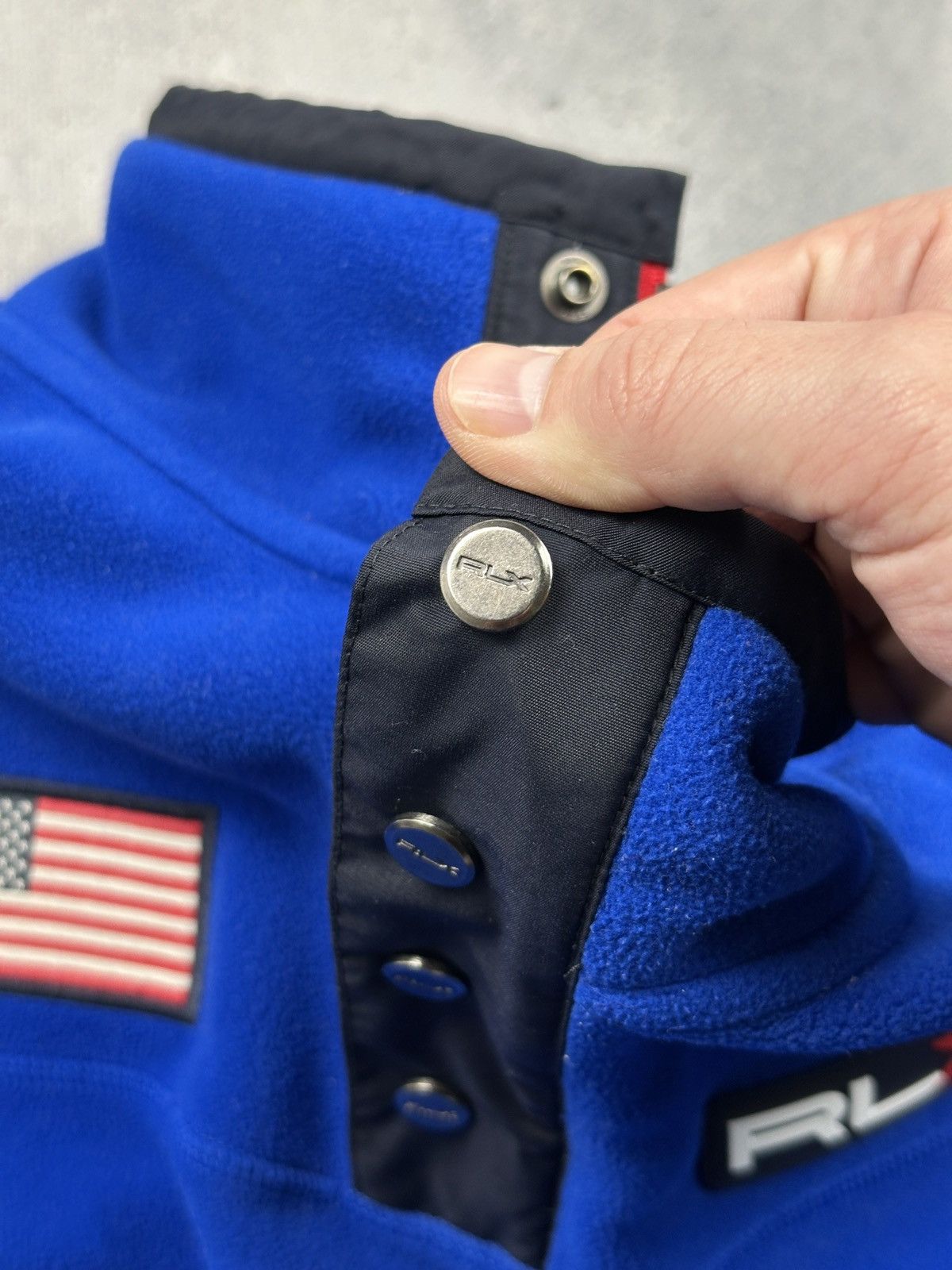 Polo Ralph Lauren Vintage RLX Ralph Lauren Fleece Pullover USA Flag Ski Tech Size US XL / EU 56 / 4 - 9 Thumbnail