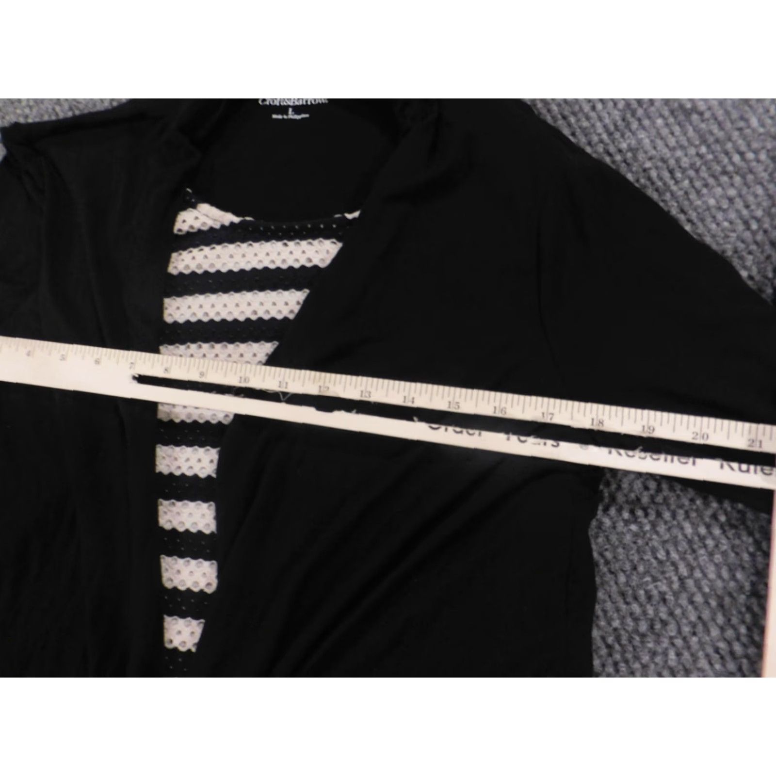 Croft & Barrow Croft & Barrow Womens Sweater Large Black Pullover Knit Turtleneck Long Sleeve Embroidered Rayon Spandex Size L / US 10 / IT 46 - 5 Thumbnail