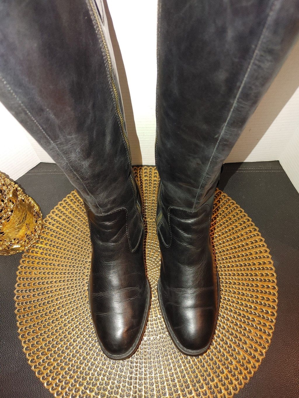 Born Born Campus Riding Leather Boots Size 9M F29103 Size US 9 / IT 39 - 3 Thumbnail