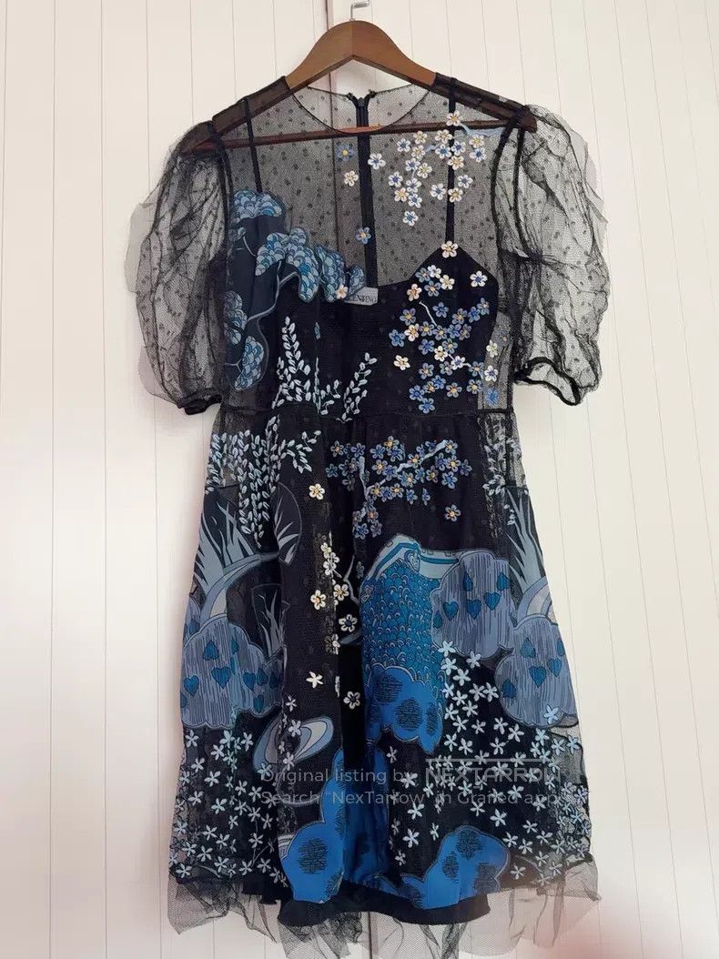 Valentino Valentino Lace hand-embroidered two-piece dress Size M / US 6-8 / IT 42-44 - 1 Thumbnail