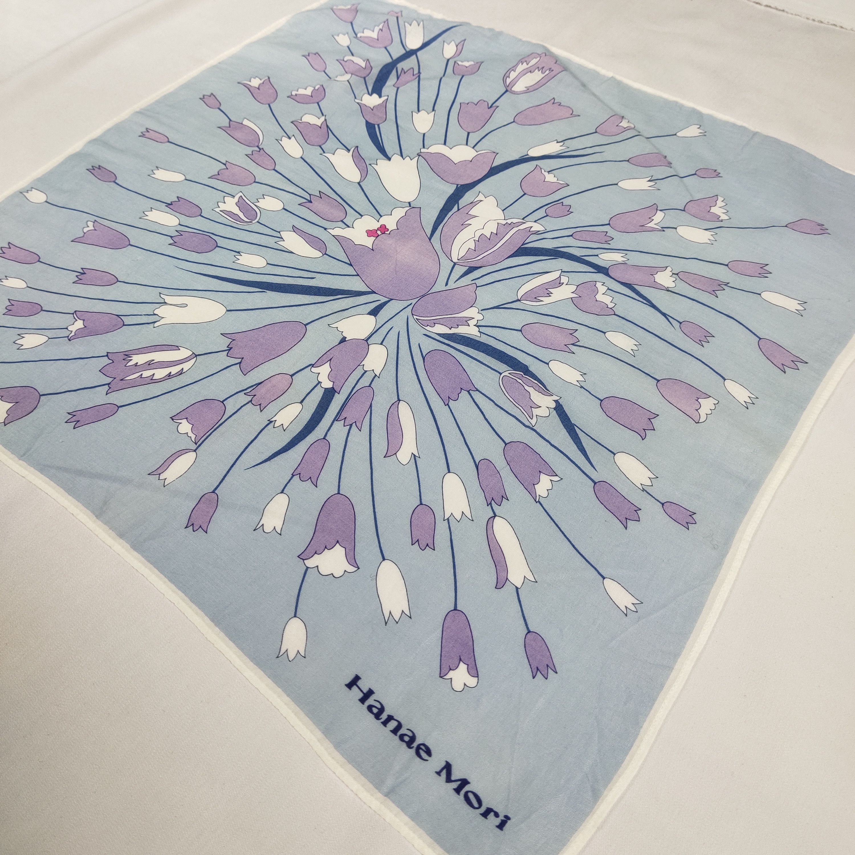 Hanae Mori × Vintage Hanae Mori Handkerchief / Neckerchief / Bandana FZ210 Size ONE SIZE - 4 Thumbnail