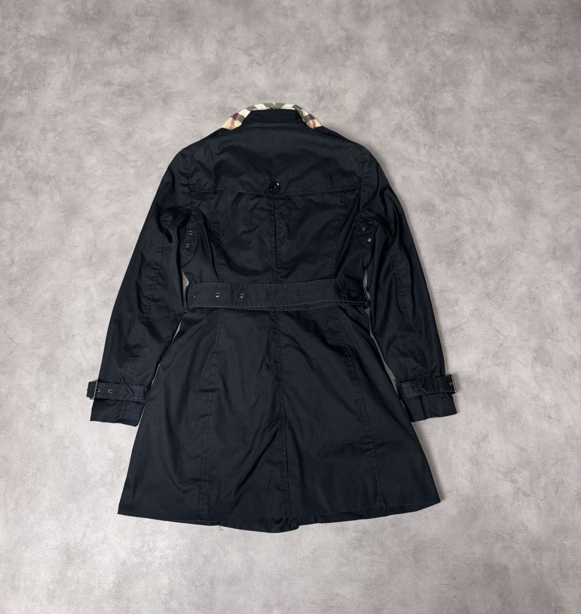 Burberry Burberry Brit Women’s Black Cotton Trench Coat Size:ITA-42 Size M / US 6-8 / IT 42-44 - 3 Thumbnail