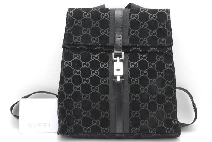 Gucci GUCCI Jackie / Backpack / Suede / Black / GG pattern Size ONE SIZE - 2 Thumbnail