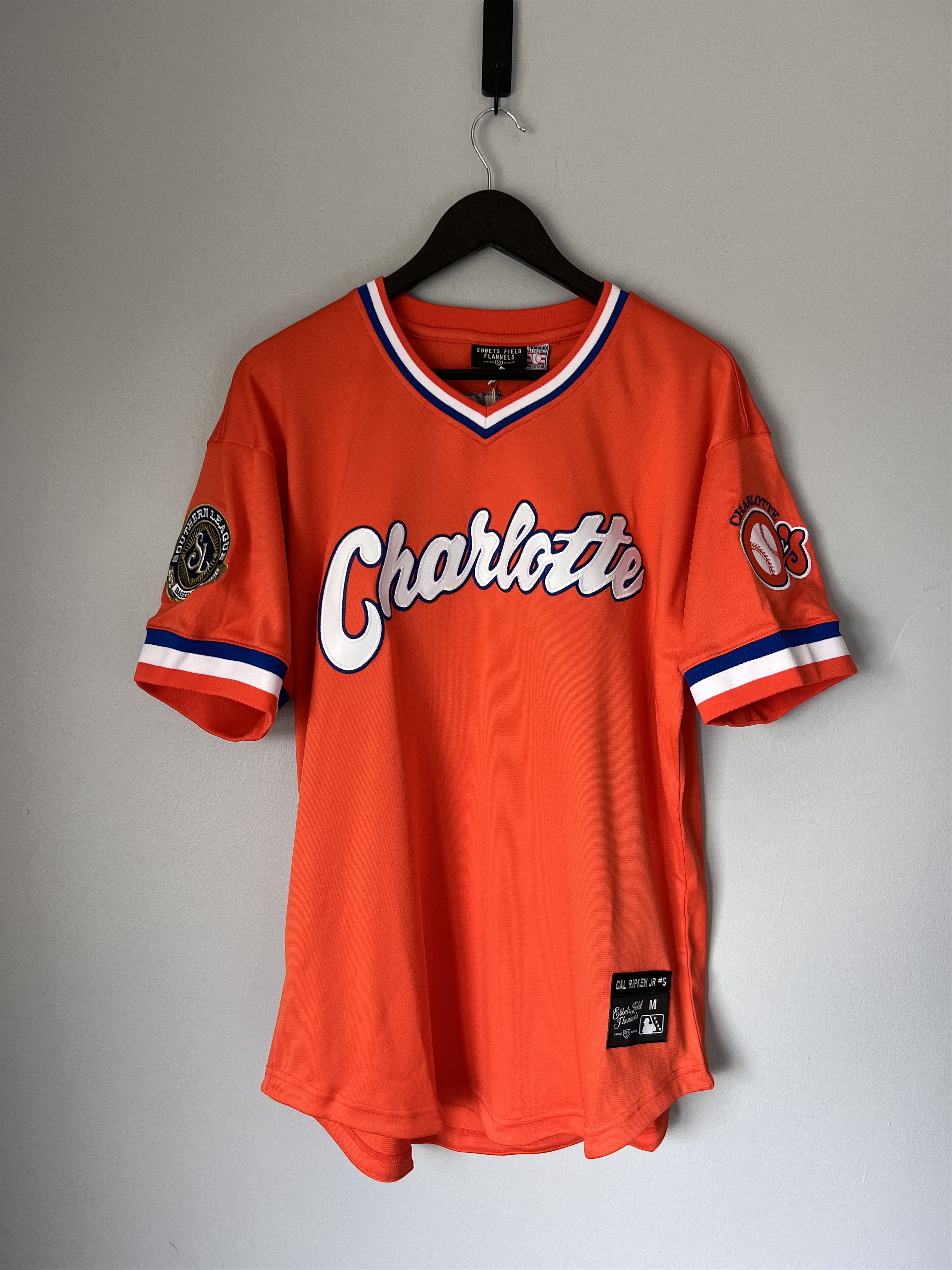 Ebbets Field Charlotte Orioles Cal Ripken Jr Vintage Jersey