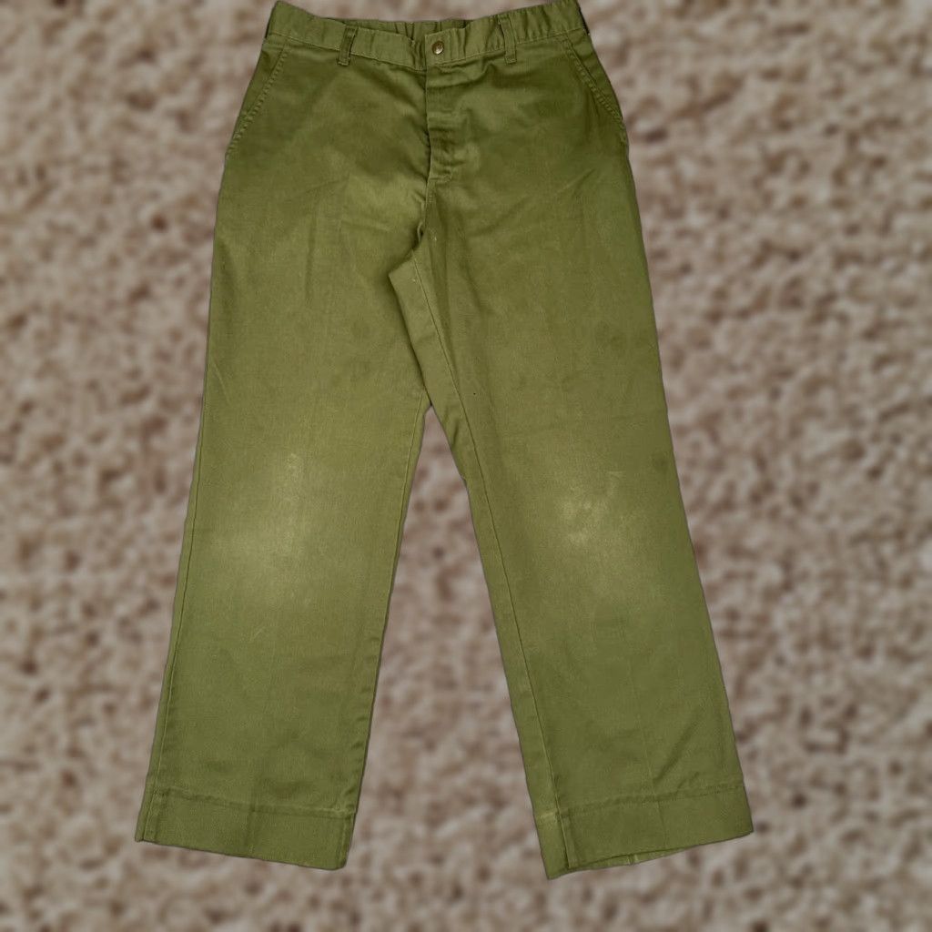 Vintage VINTAGE Boy Scouts Pants Men 34 Green Official Uniform Twill Cotton 34x29 READ Size US 34 / EU 50 - 1 Thumbnail
