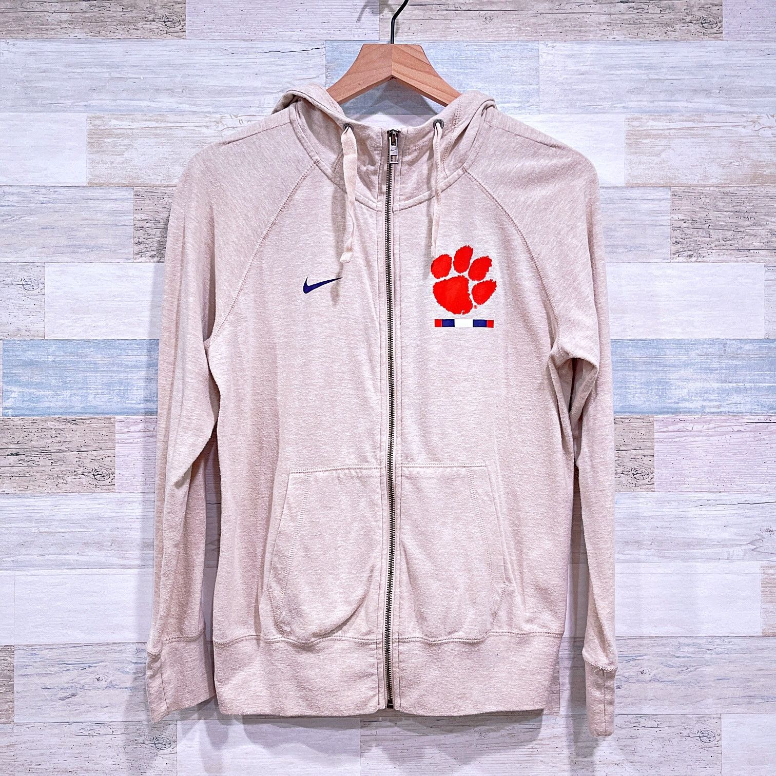 Nike Clemson Tigers Nike Full Zip Hoodie Jacket Heather Womens M Size M / US 6-8 / IT 42-44 - 1 Thumbnail