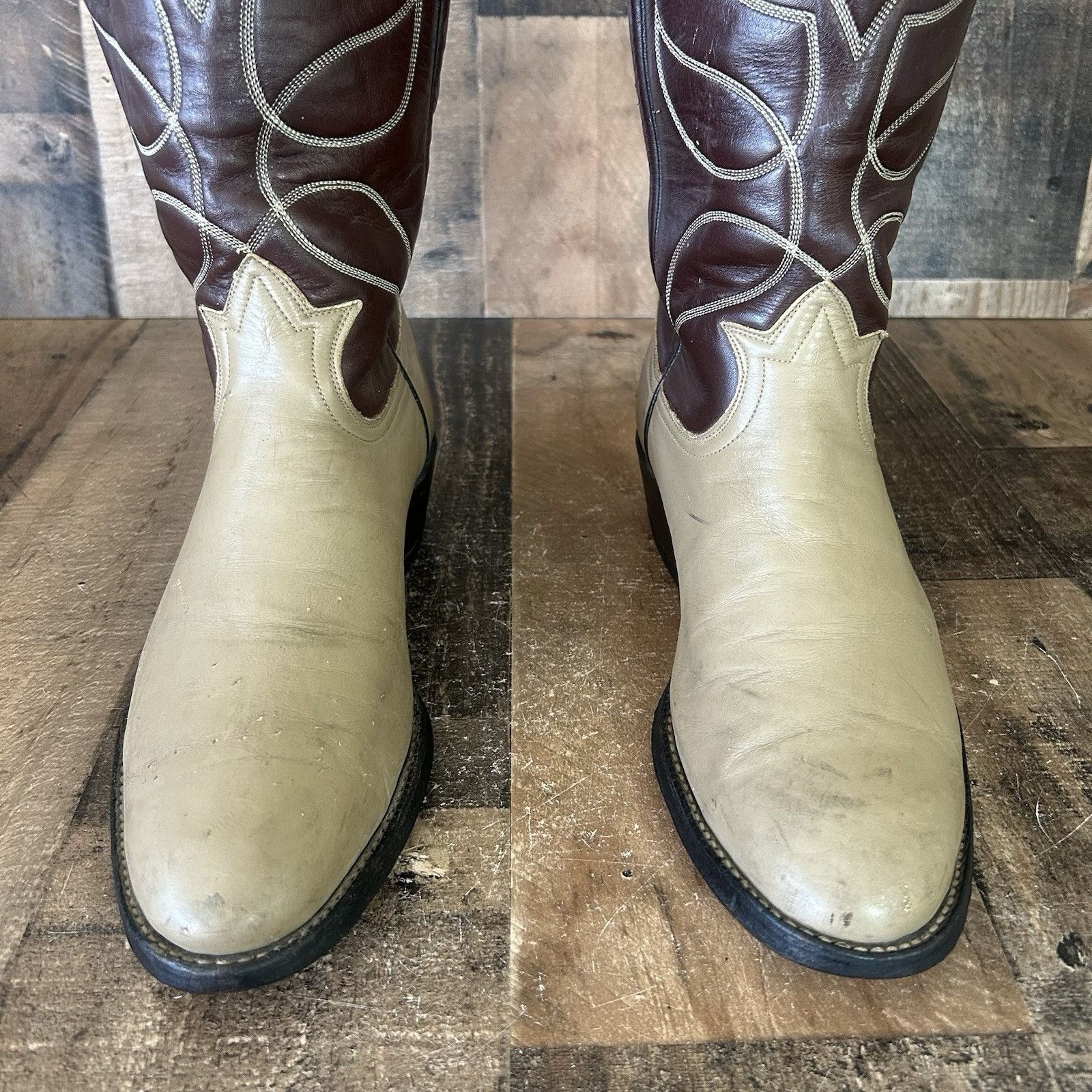 Tony Lama Tony Lama Vintage Gold Label Cowboy Boots Mens 9.5 D Size US 9.5 / EU 42-43 - 8 Thumbnail